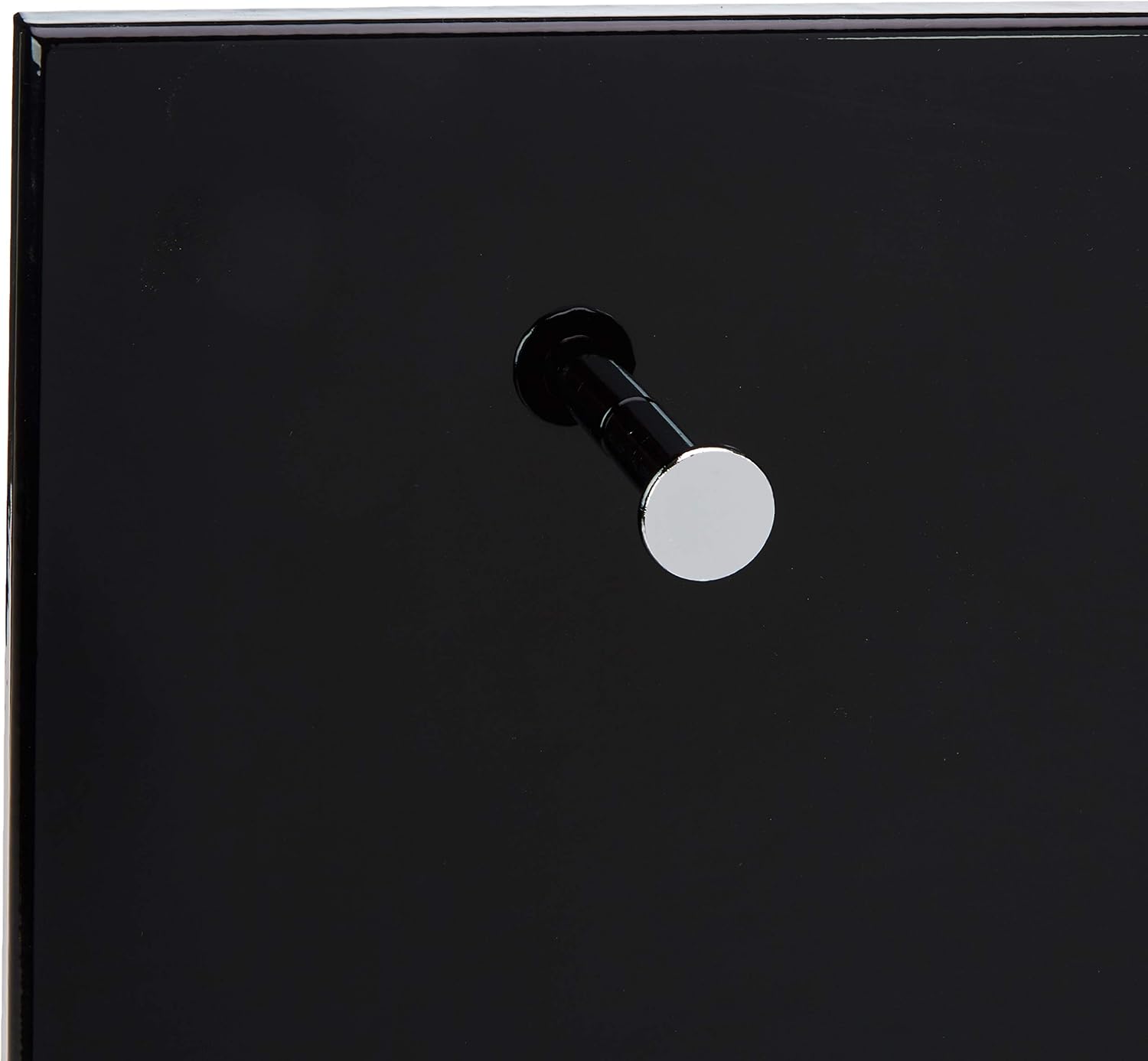HAKU Wardrobe Chrome, Black, Mdf, Metal - Dim.: W 80 cm X H 30 cm X D 6 cm, Style: Modern, Black-chrome, W: 80 x D: 5,5 x H: 30 cm - Image 5