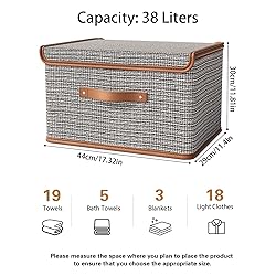 Tuza 4 Pack Storage Bins with Lids, Collapsible