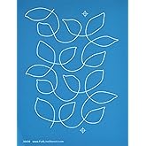 Full Line Stencil Meandering Leaves, Continous E2E Template (30430)
