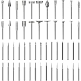 52Pcs Diamond Grinding Bit Polishing Kit Compatible with Dremel, Stone Carving Set Diamond Bits 1/8" (3mm) Shank Accessories for Stone Glass Ceramics Carving, Polishing, Grinding