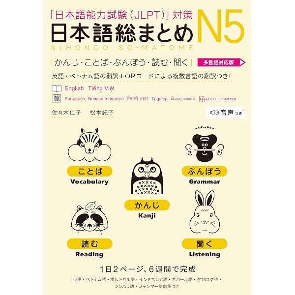 Nihongo So Matome JLPT N4 N5 , Tango Vocabulary Practice Questions