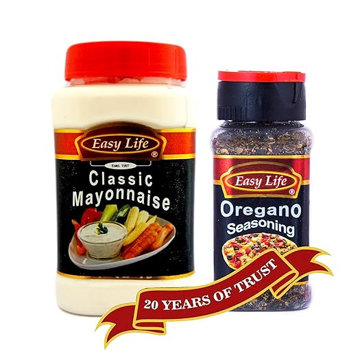 Easy Life Classic Mayonnaise 315g & Oregano Seasoning 60g (Combo of 2)