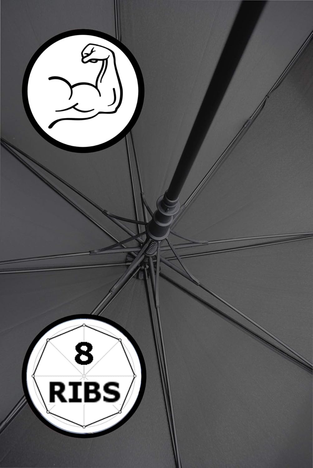 60MPH Golf Umbrella Windproof, Strong Umbrella Large and Rainproof Big, StormDefender Jumbo, Best for Size, Reinforced Frame - Image 4