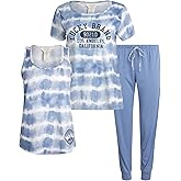 Lucky Brand Women's Pants Set, 3 Piece T-Shirt, Tank, Top, and Joggers, Casual Everyday Loungewear for Women (S-XL)