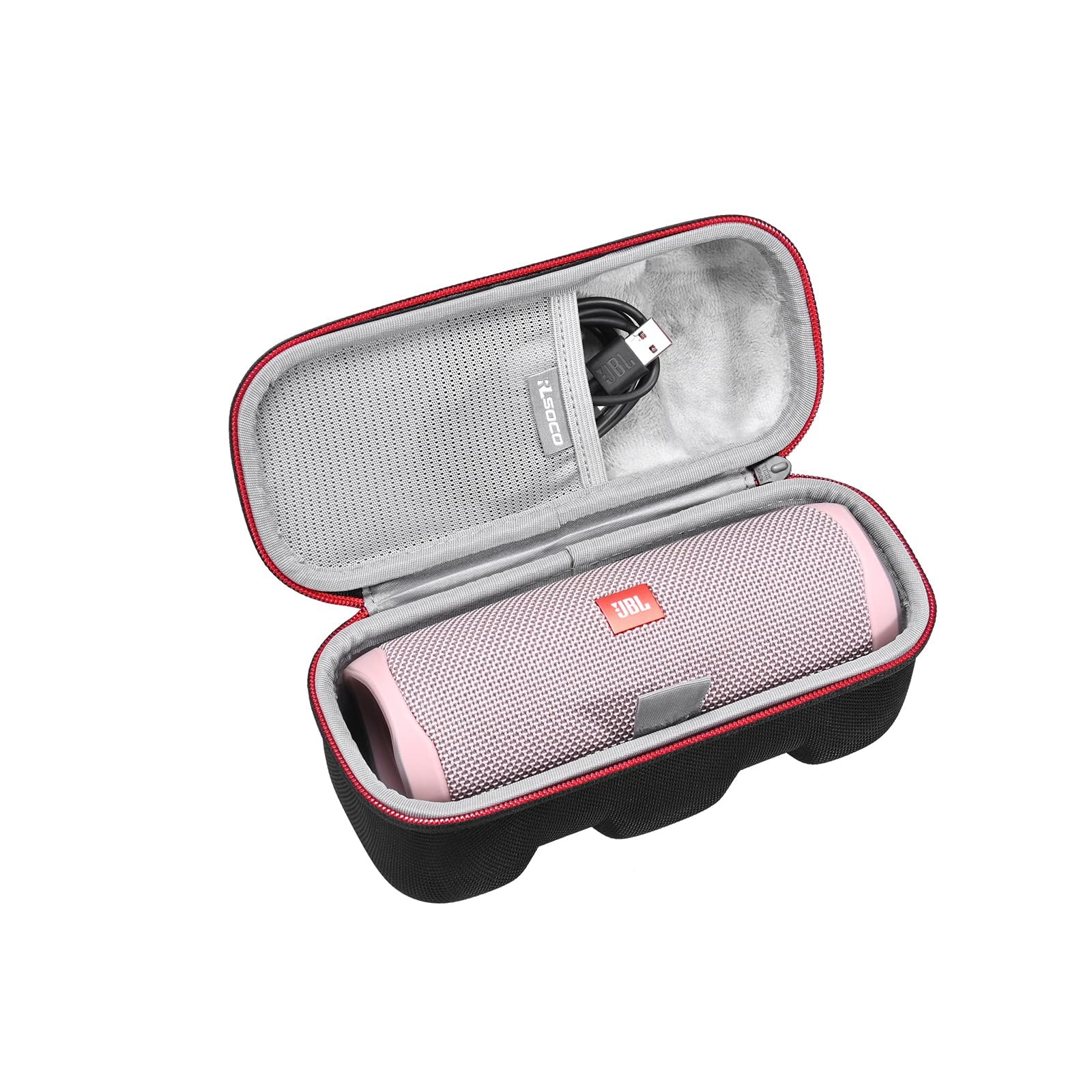 RLSOCO Carrying Case for JBL Flip 7/Flip Essential 2/Flip 6/Flip 5 Portable Bluetooth Speaker & for JBL Tuner 3/Tuner 2 Portable Bluetooth Radio - Protective Hard Shell with YKK Zipper - Black