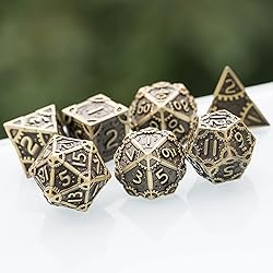UDIXI Metal Dice Set 7 Die Polyhedral Dice Set DND