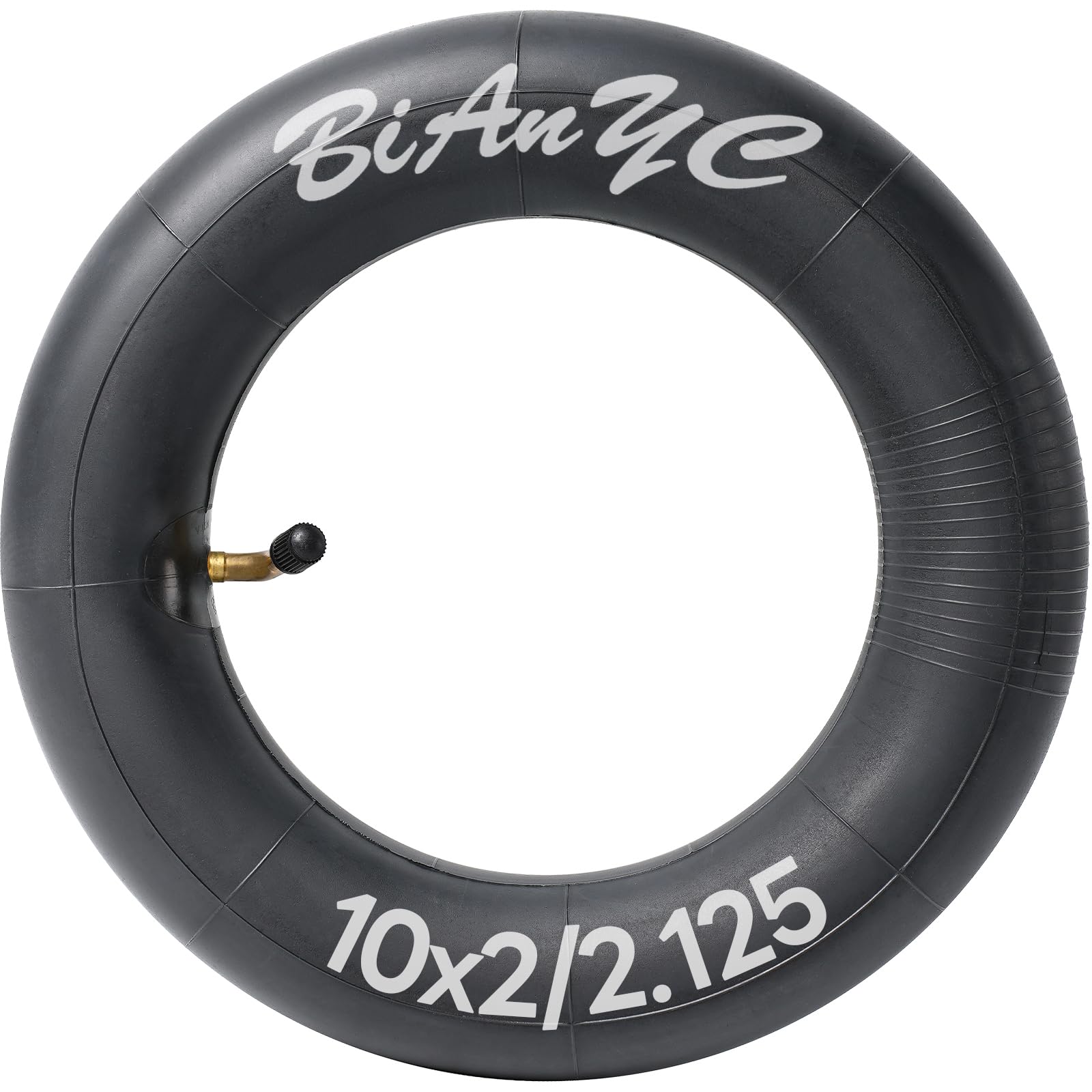 Photo 1 of 1 PC Heavy Duty 10x2/2.125 CR202 Angle Valve Inner Tube Replacement for Electric Scooter E-Bike Tricycle Strollers Compatible with 10x1.95 10x2.0 10x2.10 10 x 2.125 Tube