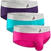 Real Men Nylon & Modal Briefs for Men with ABCD Pouch - 1, 3 and 6 Packs - Brushed Nylon and Rhino Fit - XS to 5XL