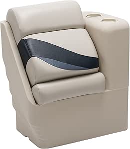 Wise BM13006R-986 Premier Series Pontoon Right Lean Back Recliner, Platinum/Spectra Navy/Cobalt