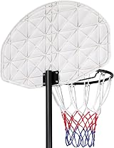 Yaheetech Adjustable Portable Basketball Stand Backboard Hoop Red Wheels view 6