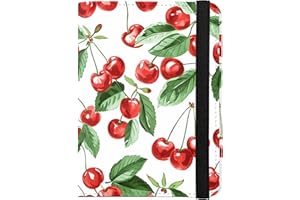 GABraden Cute Passport Holder and Holder Combo Passport Cover with RFID Blocking Women Men Compatible Wallet Credit Card Protector (Red-Cherry)