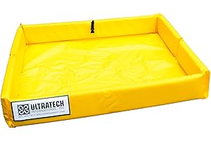 UltraTech 8852 Ultra-Mini Foam Wall Berm, 10 oz. PVC, 4' x 4', Yellow