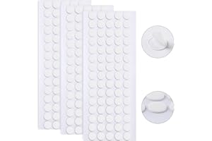 JANYUN Double Sided Sticky Dots Stickers Removable Round Putty Clear Sticky Tack No Trace Sticky Putty Waterproof Small Stickers for Festival Decoration (10mm, Clear, 280)