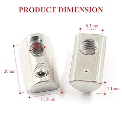 Rierdge 12 Pcs 3030 Series M6 Half Round Roll in