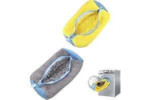 2 Pcs Shoe Washing Machine Bag Laundry Shoe Bag for Washer and Dryer Reusable - 360° Deep Clean,Invisible Zipper Design, Shoe