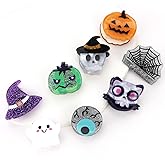 WHAVEL 8PCS Halloween Hair Clips for Women Mini Halloween Claw Clip Ghost Pumpkin Witch Hair Accessories