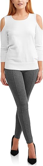 time and tru women's skinny zip back ponte pant