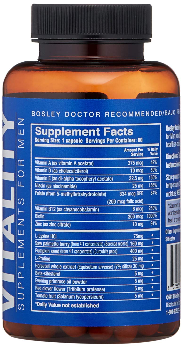 Amazon Com Bosley Professional Strength Hair Supplement For Men