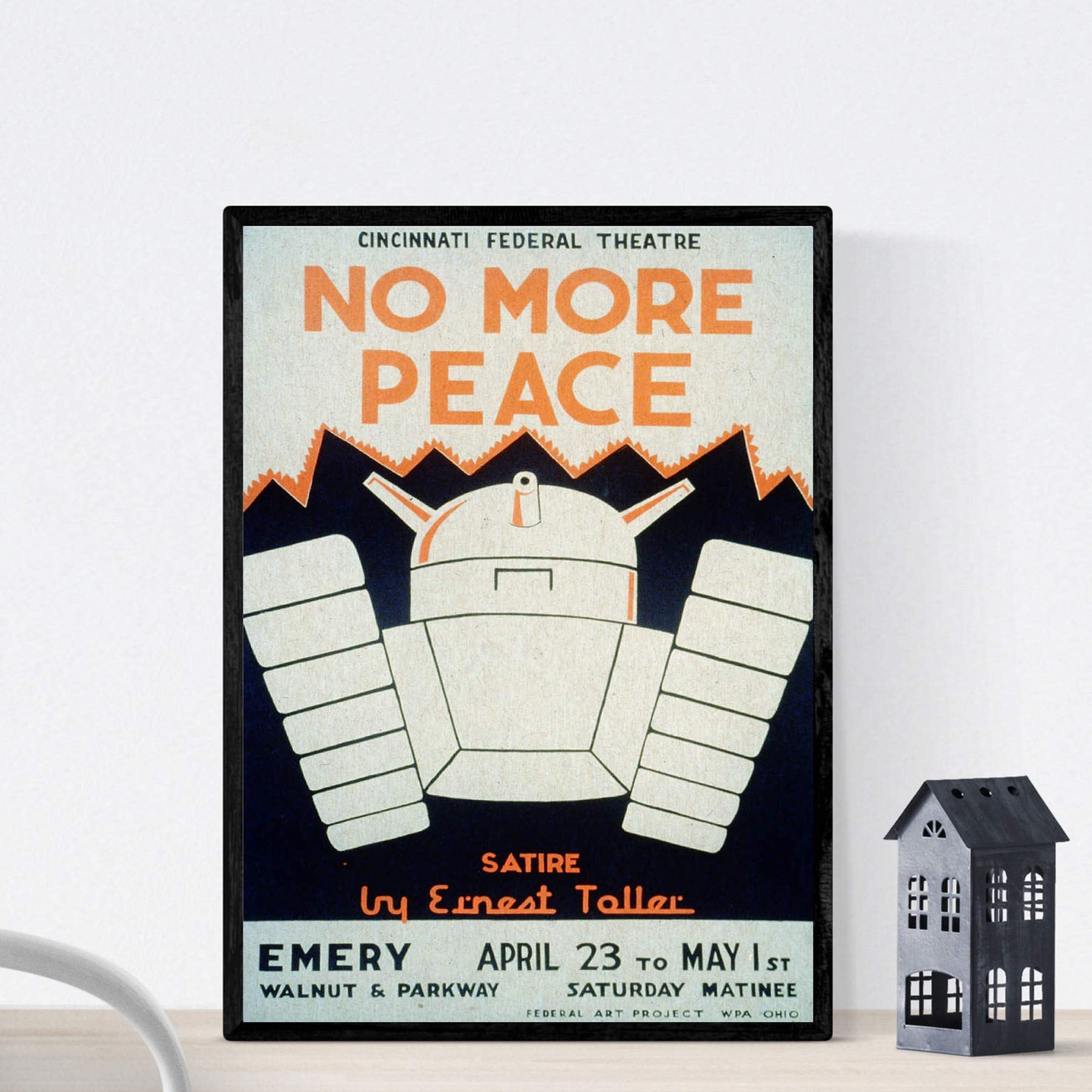 Nacnic Vintage Poster Vintage theater poster It just peace. A4 size