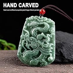 BJIMIDTI Dragon Jade Pendant Necklace for Men Women