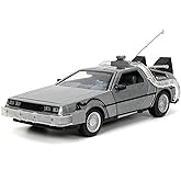 Back to The Future Part I 1:24 Time Machine Die-cast Car Light Up Feature, Toys for Kids and Adults