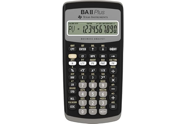 Texas Instruments BA II Plus Financial Calculator, Black