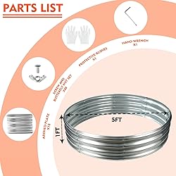 YSEJOMP 60 Inch Diameter Round Galvanized Fire Pit