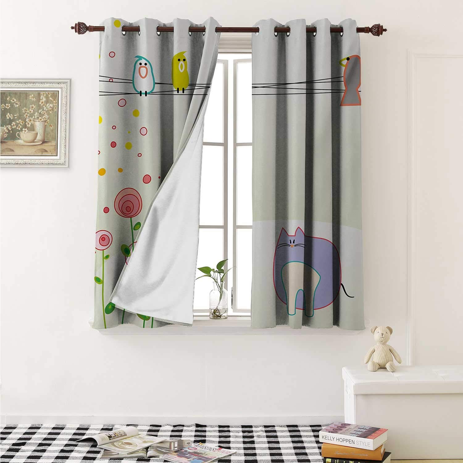 Amazon Com Toddler Customized Curtains Cute Childrens Drawing