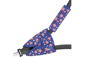 AMINTIRI Seat Belt Adjuster and Seatbelt Covers for Kids, Shoulder Neck Strap Adjuster and Seatbelt Cushion for Kids Travel, Soft Seatbelt Adjuster and Seat Belt Cover Set for Kids. (Nation Sets)