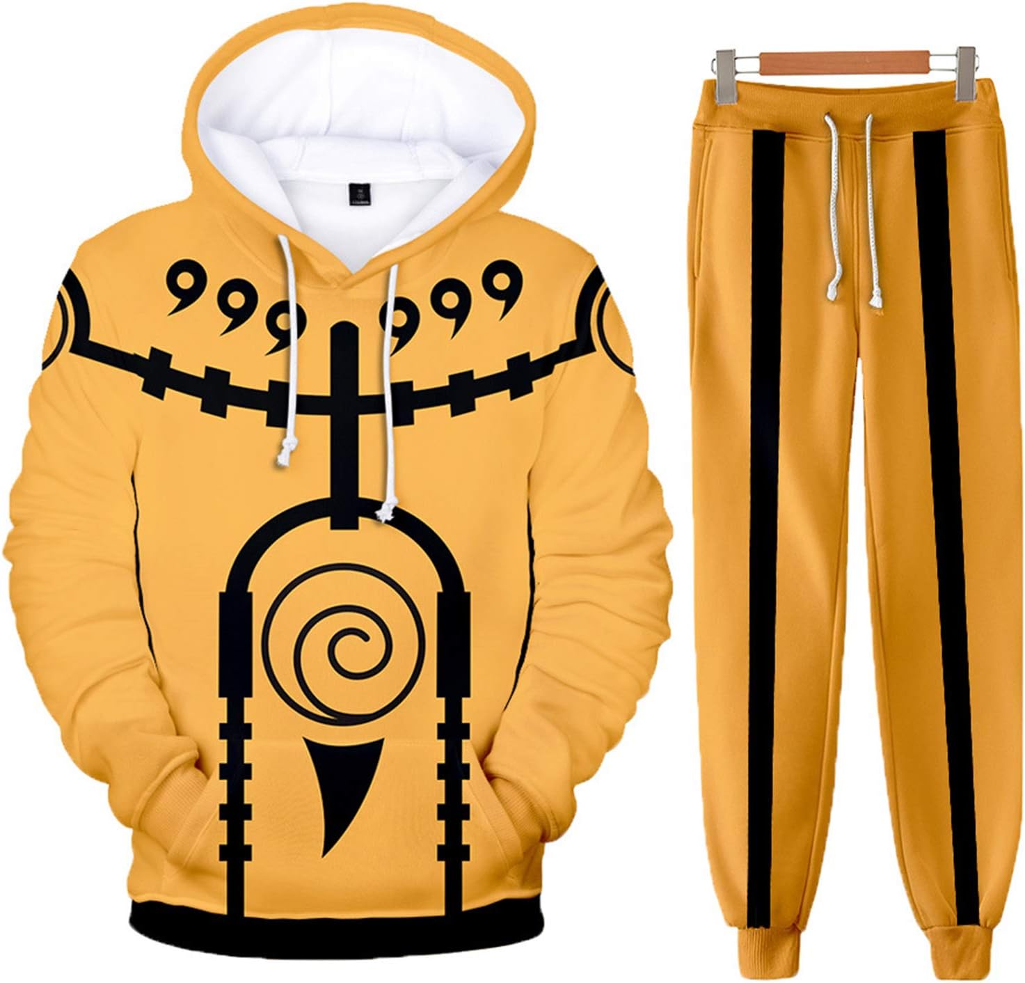 Men Women's Naruto Anime 3D Print Tracksuits Hip Hop Sweatshirt Pants 2
