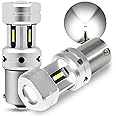 PHINLION 3600 Lumens 1156 LED Reverse Bulbs Super Bright P21W BA15S 3497 7506 1141 LED Replacement with Projector for Car Truck RV Lawn Mower Tractor Back Up Lights, 6000K Xenon White