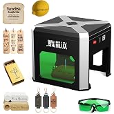 Laser Engraver WAINLUX K6 Pro, 3000mW Laser Engraving Machine, 0.05mm Accuracy, BT Connection Portable Mini Laser Cutter Engraver Tool for Wood Vinyl Leather Glass, DIY Art, Logo Design,Laser class4