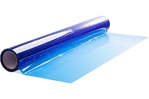 AMERICAN FLOOR MATS Auto Wrap Adhesive Film - 36" x 200' Roll - Made in U.S.A. Crash Wrapfilm - Easy to Apply, Strong, Durable and Puncture Resistant - Blue