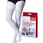 Cardinal Health T.E.D. White Thigh-High Stocking, Large Long | Relieves Tired, Swollen Legs | Great for Travel, Work &amp; Recovery | Thigh-High Graduated Compression | Latex-Free