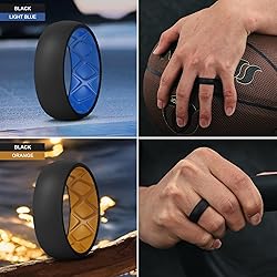Egnaro Silicone Ring Men 1/4/5/6/7 Multipack of