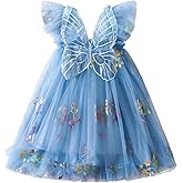 NNJXD Baby Girl Tulle Dress Casual Flower Embroidery Toddler Dresses