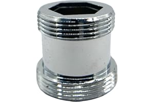 XNTONG Faucet Aerator Adapter - 3/4 Inch Male to 55/64 Inch Male, Chrome Brass Sink Kit for Kitchen and Bathroom Connection (M19-M22)