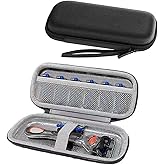 Razor Cover Travel Razor Case, Compatible with Gillette & Harrys, Razor Travel Case Razor Holder For Men Cord Travel Organizer, Zipper Carrying Bag (Black)