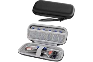 naisc Razor Cover Travel Razor Case, Compatible with Gillette & Harrys, Razor Travel Case Razor Holder For Men Cord Travel Organizer, Zipper Carrying Bag (Black)