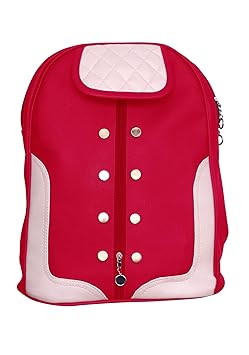 Tip Top Fashion Women Backpack with Beautiful Red Color PU Material