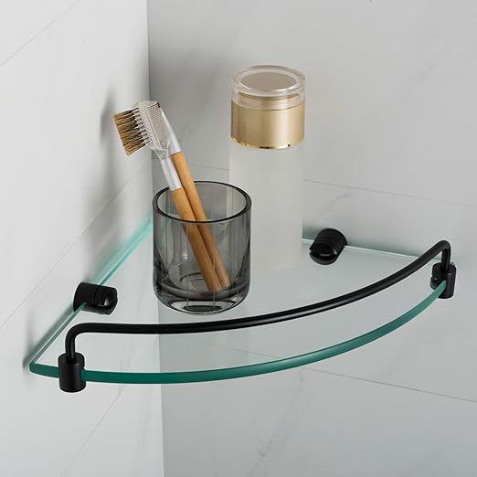 Kraus Elie Bathroom Corner Shelf Matte Black Finish Kea 18846mb