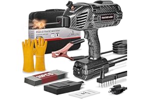 HGNVGZ Welding Machine Handheld,110V 140A Upgraded Stick Welder With Reinforced Carbon Fiber Texture Material,Portable Welder Machine,IGBT Hand Held Welder Machine With Hot Start Arc Force Anti-Stick Welder