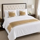 SEESNOW Jacquard Bed Runner Set with 2 Pillow Covers, No Filling, Bedding Decor