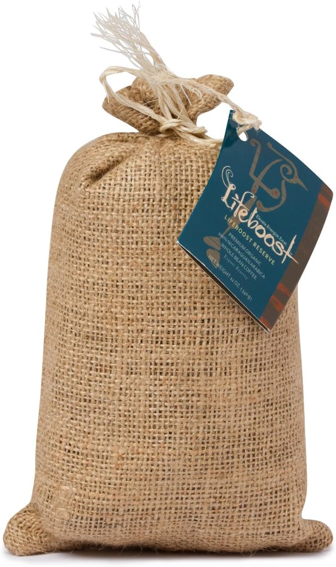 Organic Coffee Beans By LifeBoost - Premium Fair Trade Single Origin Nicaragua Coffee Beans - 12 oz Whole Bean Light Roast