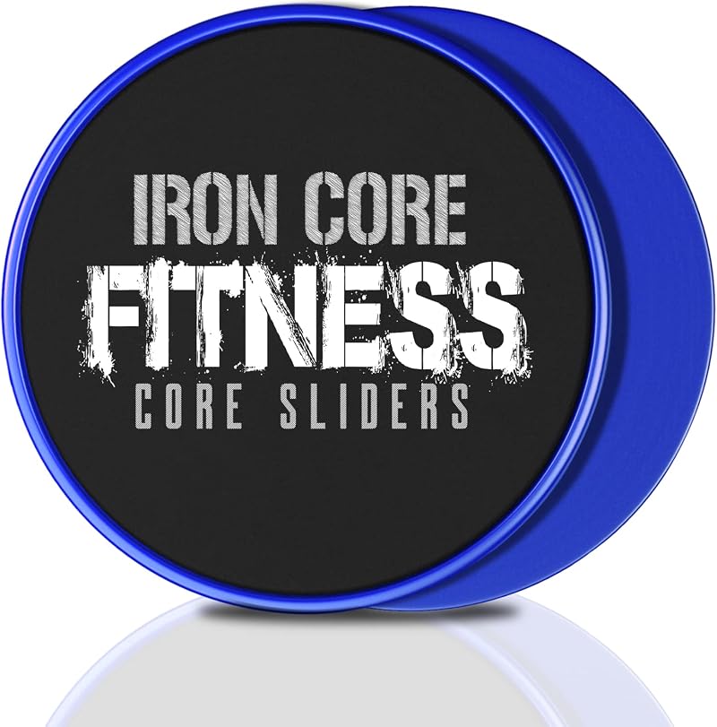 Iron Core Fitness Core Sliders Discs Gliders (Electric Blue) - Full Body Workout
