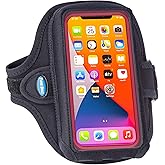 Tune Belt AB92 Cell Phone Armband for Running - Fits iPhone 16/15/14/13 Pro Max, Plus, Samsung Galaxy Ultra/Plus/Note and Large Phones with Protective Cases, Sweat-Resistant Exercise Holder (Black)