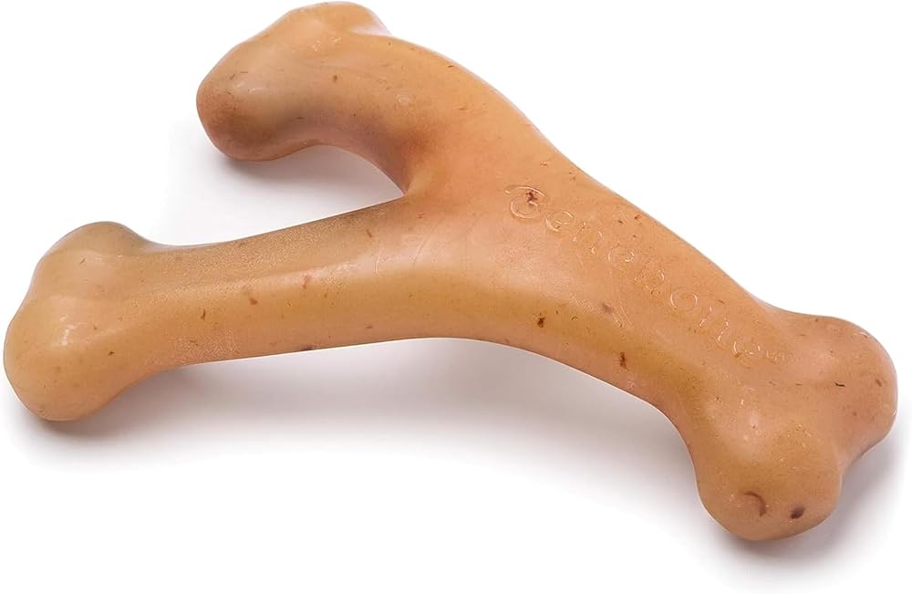 Benebone Wishbone Dog Chew Toy for Aggressive Chewers Real Chicken Flavour
