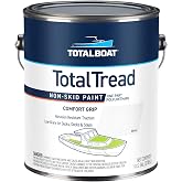 TotalBoat TotalTread Non-Skid Deck Paint for Boat Floors - White Gallon | Marine-Grade Anti-Slip Paint; Ideal for Boat Cockpits and Floors, Docks, Ramps, Stairs; Use on Wood, Fiberglass &amp; Metals