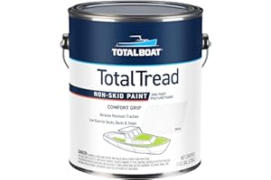 TotalBoat TotalTread Non-Skid Deck Paint, Marine-Grade Anti-Slip Traction Coating for Boats, Wood, Fiberglass, Aluminum, and Metals (White, Gallon)