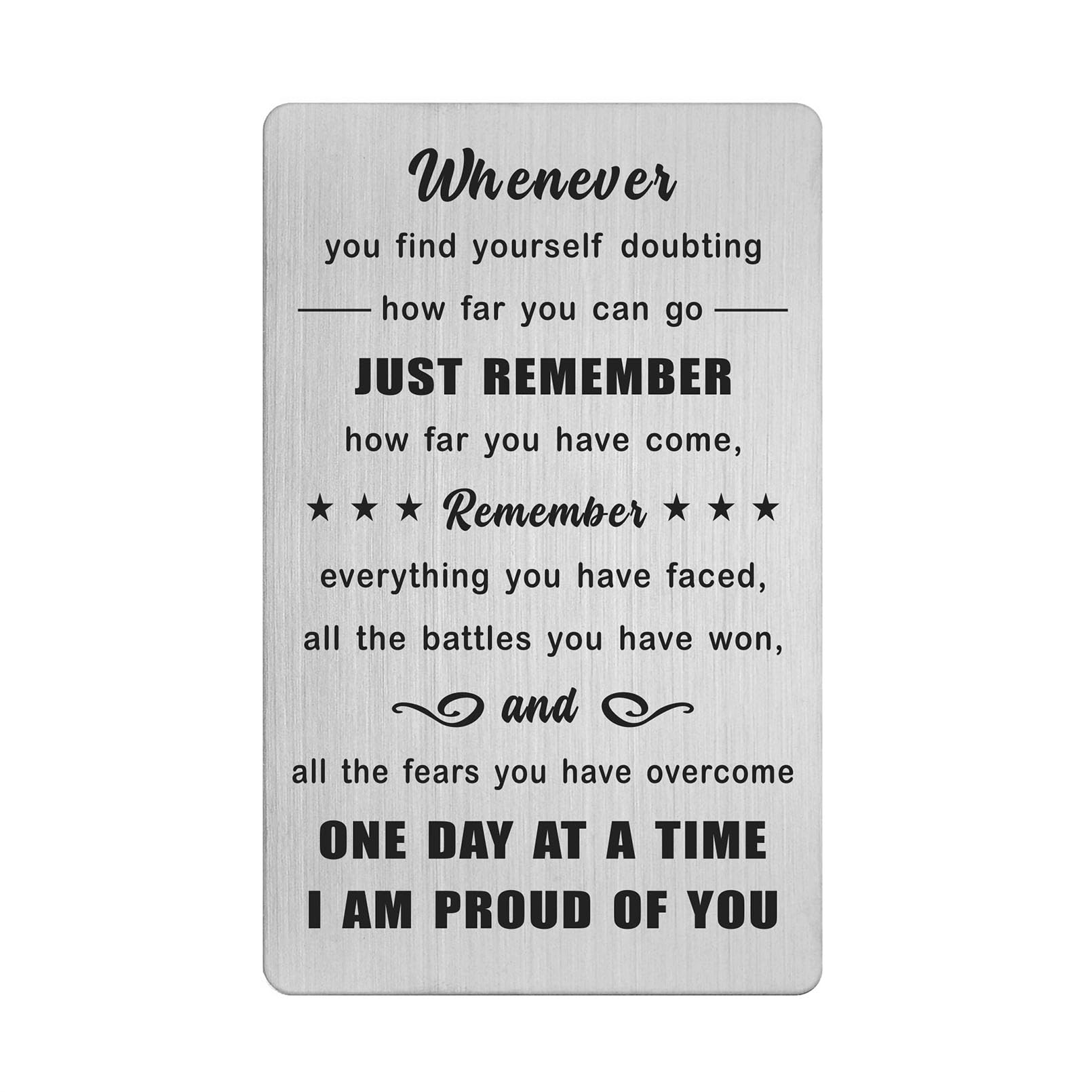 Richesele Sobriety Gifts Sober Card - AA Recovery Gift for Women Men - Alcoholics Anonymous Addiction Recovery Engraved Wallet Cards Token